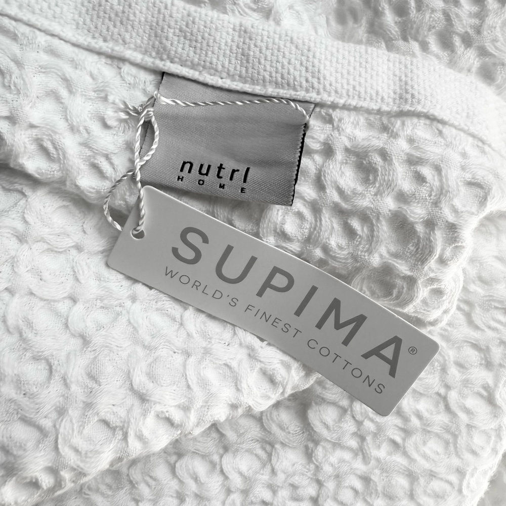 NWT Ravel Nutrl Home Waffle Weave Bath Towel Set in White - Picture 6 of 9